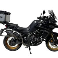 TOP CASE - BAULETTO GPR TECH COMPATABILE CON Voge 525DSX 2023/2025 e5 GPR TECH BAULETTO TOP CASE ALPI-TECH 35 LT. COLORE ARGENTO CON PIASTRA SPECIFICA 