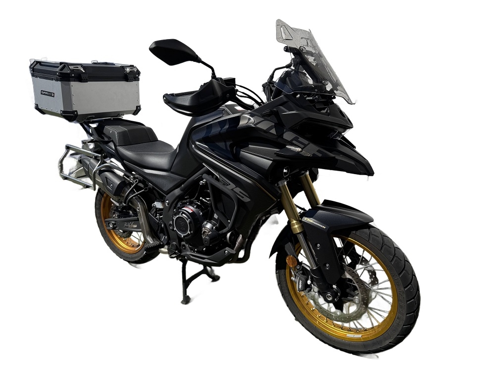 TOP CASE - BAULETTO GPR TECH COMPATABILE CON Voge 525DSX 2023/2025 e5 GPR TECH BAULETTO TOP CASE ALPI-TECH 45 LT. COLORE ARGENTO CON PIASTRA SPECIFICA 