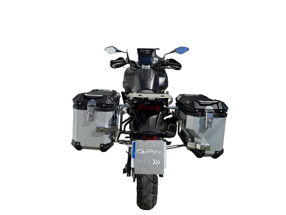 GPR TECH COMPATABILE CON Voge 525DSX 2023/2025 e5 GPR TECH COPPIA DI VALIGIE LATERAL,I COLORE NERO, SERIE ALPI-TECH 38 LT. + 32 LT. CON TELAIO SPECIFICO 