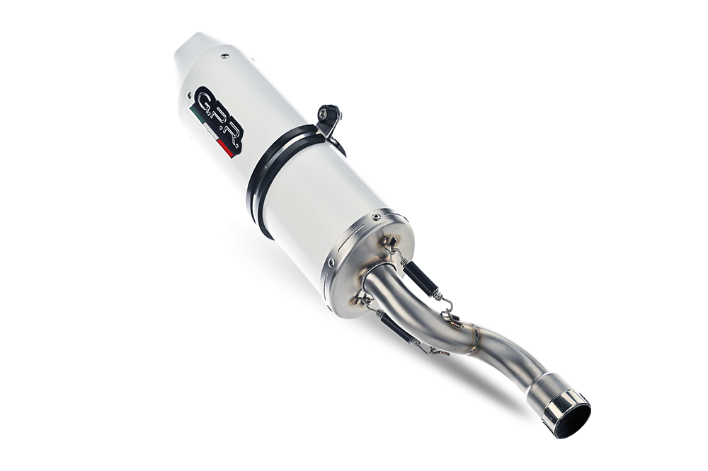 Scarico GPR compatibile con  Ajp PR 5 2015-2018, Albus Ceramic, Scarico omologato, silenziatore con db killer estraibile e raccordo specifico