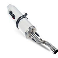 Scarico GPR compatibile con  Ajp PR 5 2015-2018, Albus Ceramic, Scarico omologato, silenziatore con db killer estraibile e raccordo specifico
