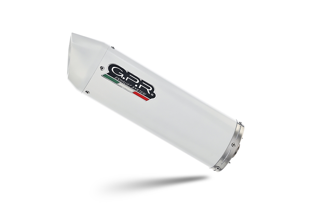 Scarico GPR compatibile con  Ktm Rc 200 2014-2021, Albus Ceramic, Scarico omologato, silenziatore con db killer estraibile e raccordo specifico