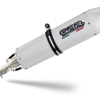 GPR exhaust compatible with  Bmw R 1200 Gs -Adventure 2010-2012, Albus Ceramic, Homologated legal slip-on exhaust including removable db killer and link pipe 