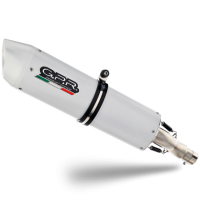 Scarico GPR compatibile con  Hyosung Comet 650 Gt - R 2004-2016, Albus Ceramic, Silenziatore di scarico omologato, con flangia specifica, con db killer estraibile