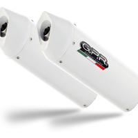 Scarico GPR compatibile con  Husqvarna TE 630 E - SMS 630 - Smr 630 2010-2014, Albus Ceramic, Coppia di terminali di scarico omologati, forniti con db killer removibile, catalizzatori e raccordi specifici