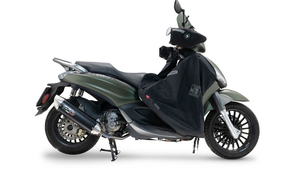Scarico GPR compatibile con  Piaggio Beverly 300 I.E. ABS - S - Police  2016-2020, Furore-X Scooter, Scarico completo omologato,fornito con db killer estraibile e collettore