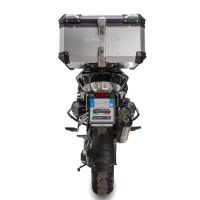 Top case GPR TECH compatible with  GPR TECH Top case in aluminum, silver color with specific plate included Top case in aluminum, silver color with specific plate included Capacity 55 LT.