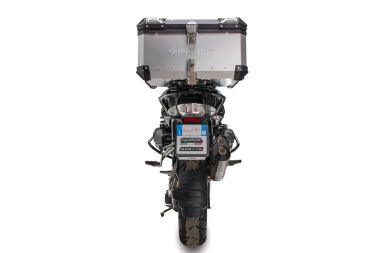 Top case GPR TECH compatible with  GPR TECH Top case in aluminum, silver color with specific plate included Top case in aluminum, silver color with specific plate included Capacity 55 LT.