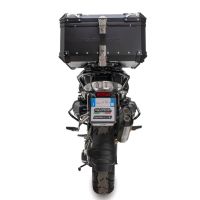 Top case GPR TECH compatible with  GPR TECH Top case in aluminum, black silver color with specific plate included Top case in aluminum, black silver color with specific plate included Capacity 55 LT.