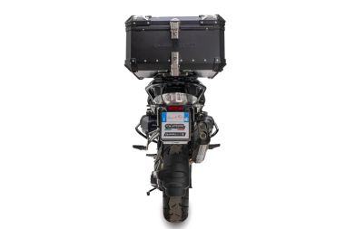 Top case GPR TECH compatible with  GPR TECH Top case in aluminum, black silver color with specific plate included Top case in aluminum, black silver color with specific plate included Capacity 55 LT.