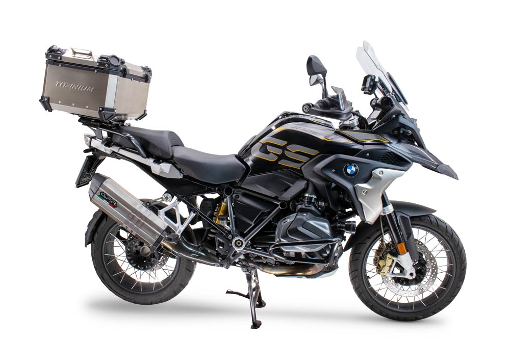 GPR TECH TOP CASE ALPI-TECH 35 LT. Top case in Titanium , Titanium Natural color with universal plate included Capacity 35 LT.