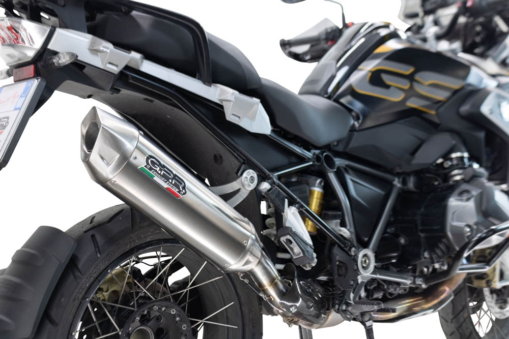 GPR escape compatível com  Bmw R 1250 Gs 2019-2020, Furore-X Acciaio Inox, Escape legal, homologado, silenciador com db killer removível e tubo de ligação específico 