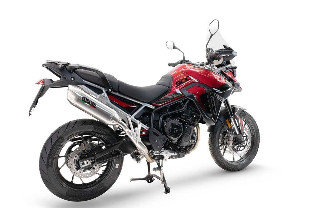 Scarico GPR compatibile con  Triumph Tiger 900 GT / Pro / Rally Pro 2024-2025, Furore-X Acciaio Inox, Scarico omologato, silenziatore con db killer estraibile e raccordo specifico