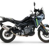 Scarico GPR compatibile con  Cf Moto 450 MT 2024-2025, Furore-X Titanio, Scarico omologato, silenziatore con db killer estraibile e raccordo specifico