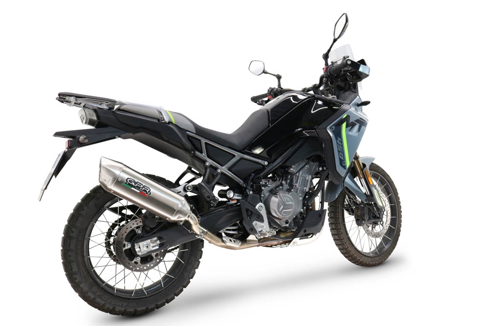 Scarico GPR compatibile con  Cf Moto 450 MT 2024-2025, Furore-X Acciaio Inox, Scarico omologato, silenziatore con db killer estraibile e raccordo specifico