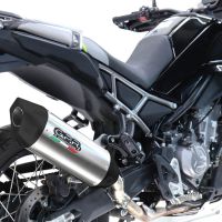Scarico GPR compatibile con  Cf Moto 450 MT 2024-2025, Furore-X Titanio, Scarico omologato, silenziatore con db killer estraibile e raccordo specifico