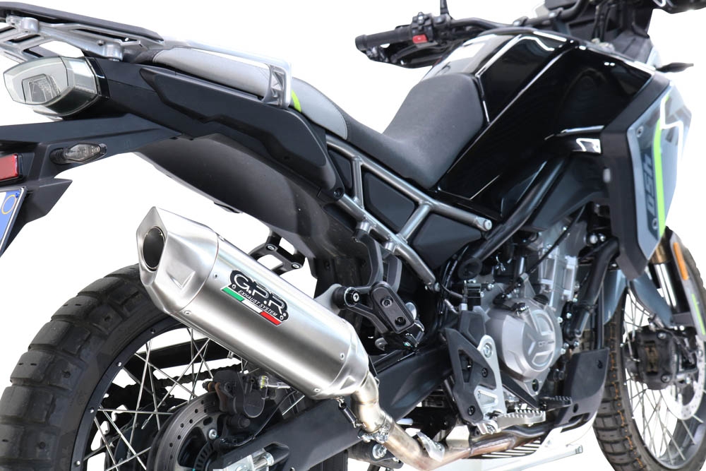 Scarico GPR compatibile con  Cf Moto 450 MT 2024-2025, Furore-X Acciaio Inox, Scarico omologato, silenziatore con db killer estraibile e raccordo specifico