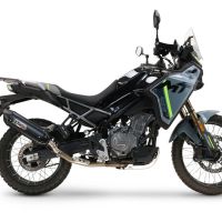 Scarico GPR compatibile con  Cf Moto 450 MT 2024-2025, Furore-X Titanio Nero, Scarico omologato, silenziatore con db killer estraibile e raccordo specifico
