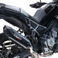 Scarico GPR compatibile con  Cf Moto 450 MT 2024-2025, Furore-X Titanio Nero, Scarico omologato, silenziatore con db killer estraibile e raccordo specifico