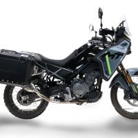 GPR TECH COMPATABILE CON Cf Moto 800 Mt Touring 2021/2024 e5 GPR TECH COPPIA DI VALIGIE LATERALI NERE ALPI-TECH 38 LT. + 32 LT. CON PORTA PACCHI NERO 