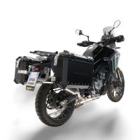 GPR TECH COMPATABILE CON Cf Moto 800 Mt Touring 2021/2024 e5 GPR TECH COPPIA DI VALIGIE LATERALI NERE ALPI-TECH 38 LT. + 32 LT. CON PORTA PACCHI NERO 