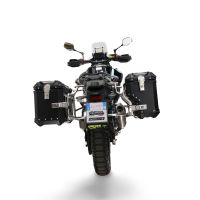 GPR TECH COMPATABILE CON Cf Moto 800 Mt Touring 2021/2024 e5 GPR TECH COPPIA DI VALIGIE LATERALI NERE ALPI-TECH 38 LT. + 32 LT. CON PORTA PACCHI NERO 