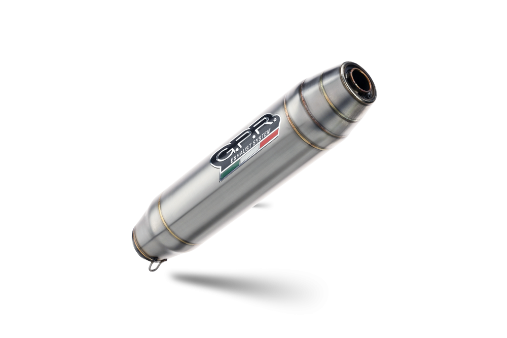 Scarico GPR compatibile con  Beta RR 125 Enduro Ac 4t 2005-2009, Deeptone Inox, Scarico omologato, silenziatore con db killer estraibile e raccordo specifico