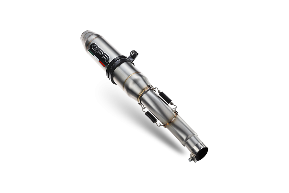 GPR exhaust compatible with  Suzuki Sv 650 A  2021-2024, Deeptone Inox, Homologated legal slip-on exhaust including removable db killer and link pipe 