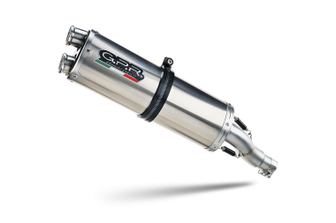 Scarico GPR compatibile con  Honda XL750 TRANSALP 750 2024-2025, Dual Inox, Scarico omologato, silenziatore con db killer estraibile e raccordo specifico