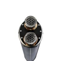 Scarico GPR compatibile con  Suzuki V-STROM DL 800 DE - SE 2023-2025, Dual Poppy, Scarico omologato, silenziatore con db killer estraibile e raccordo specifico