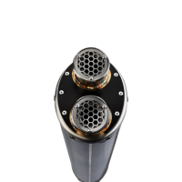 Scarico GPR compatibile con  Benelli Trk 502 2021-2024, Dual Poppy, Terminale di scarico omologato, fornito con db killer estraibile, catalizzatore e raccordo specifico