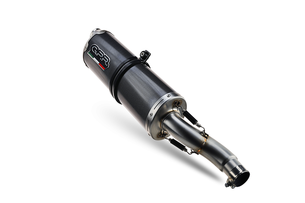 Scarico GPR compatibile con  Benelli Trk 502 2021-2024, Dual Poppy, Terminale di scarico omologato, fornito con db killer estraibile, catalizzatore e raccordo specifico