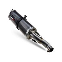 Scarico GPR compatibile con  Suzuki V-STROM DL 800 DE - SE 2023-2025, Dual Poppy, Scarico omologato, silenziatore con db killer estraibile e raccordo specifico