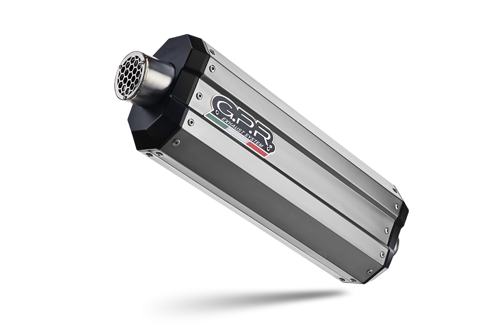 Scarico GPR compatibile con  Ktm LC 8 Super Adventure 1290  R 2021-2024, Sonic Titanium, Scarico completo omologato,fornito con db killer estraibile,catalizzatore e collettore