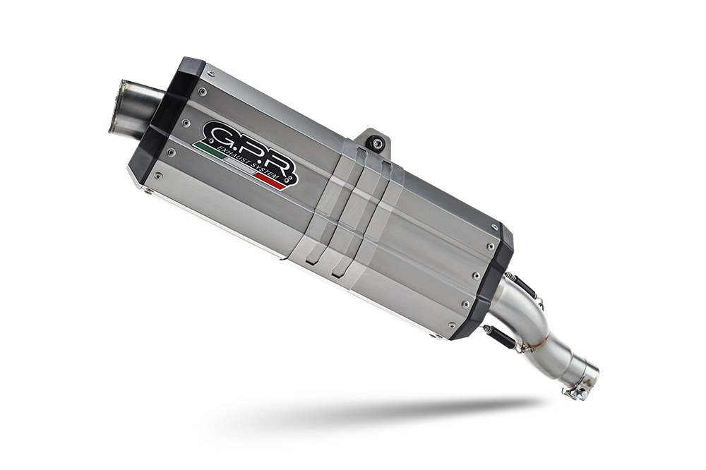 Scarico GPR compatibile con  Ktm LC 8 Super Adventure 1290  R 2021-2024, Sonic Titanium, Scarico completo omologato,fornito con db killer estraibile,catalizzatore e collettore
