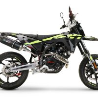Scarico GPR compatibile con  Fantic Motor XEF 125 2025-2026, Furore Evo4 Nero, Terminale di scarico omologato,fornito con db killer estraibile,catalizzatore e collettore