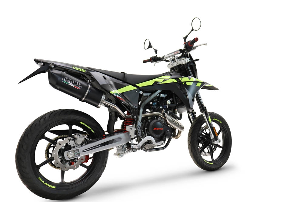 Scarico GPR compatibile con  Fantic Motor XEF 125 2025-2026, Furore Evo4 Nero, Terminale di scarico omologato,fornito con db killer estraibile,catalizzatore e collettore