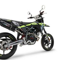 Scarico GPR compatibile con  Fantic Motor XEF 125 2025-2026, Furore Evo4 Nero, Terminale di scarico omologato,fornito con db killer estraibile,catalizzatore e collettore