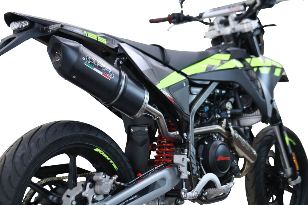 Scarico GPR compatibile con  Fantic Motor XEF 125 2025-2026, Furore Evo4 Nero, Terminale di scarico omologato,fornito con db killer estraibile,catalizzatore e collettore