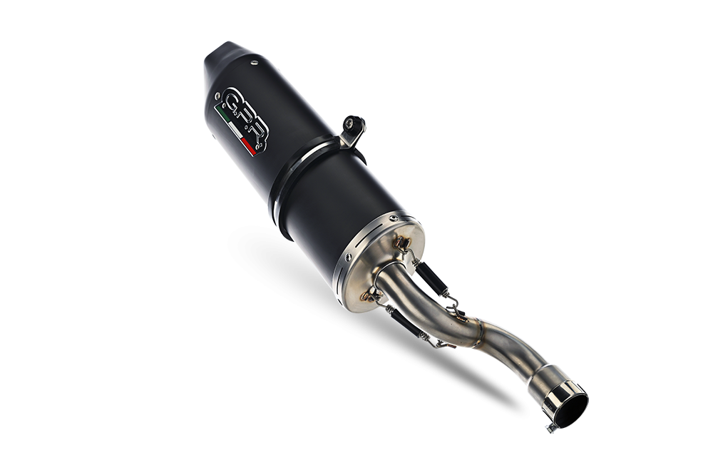 GPR exhaust compatible with  Yamaha Yzf-R 125  2019-2020, Furore Evo4 Nero, Homologated legal full system exhaust, including removable db killer and catalyst 