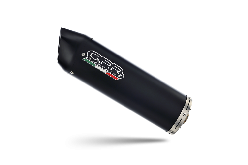 Scarico GPR compatibile con  Suzuki Dr 125 - Sm 2008-2015, Furore Nero, Terminale di scarico omologato, fornito con db killer estraibile, catalizzatore e raccordo specifico