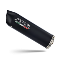 Scarico GPR compatibile con  Suzuki Dr 125 - Sm 2008-2015, Furore Nero, Terminale di scarico omologato, fornito con db killer estraibile, catalizzatore e raccordo specifico