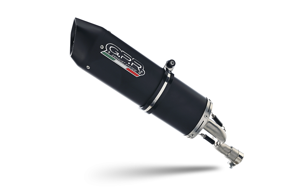 GPR exhaust compatible with  Yamaha Yzf-R 125  2019-2020, Furore Evo4 Nero, Homologated legal full system exhaust, including removable db killer and catalyst 