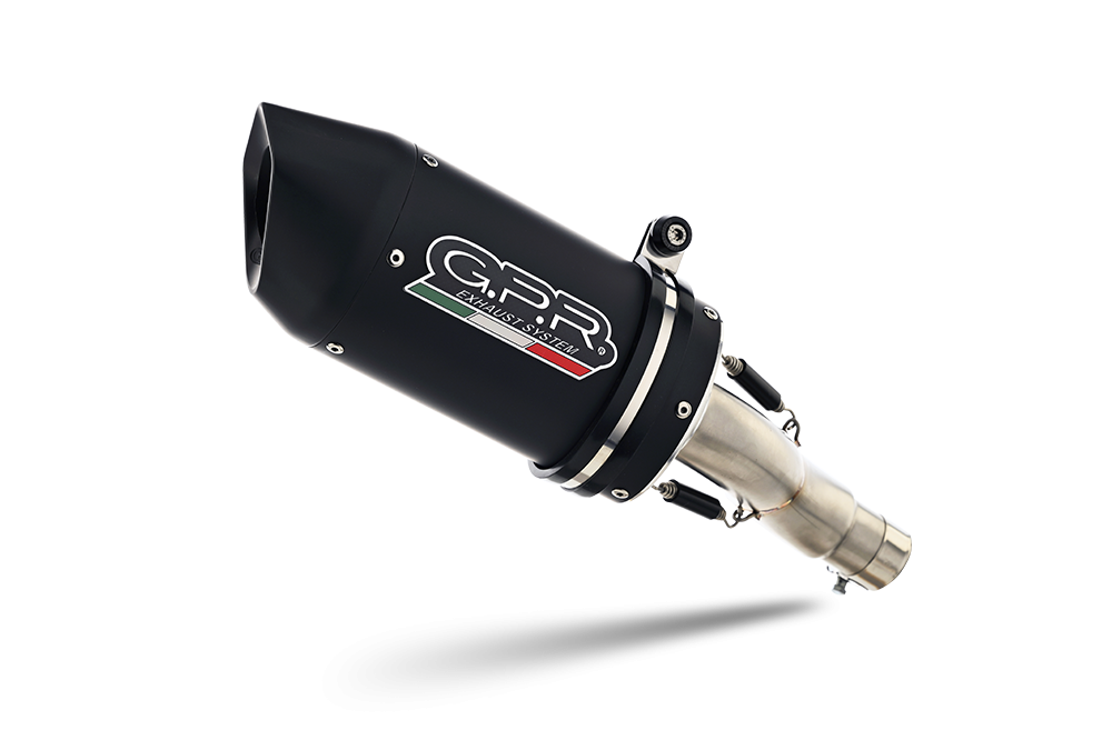Scarico GPR compatibile con  Ktm Duke 125 2021-2023, Furore Evo4 Nero, Scarico omologato, silenziatore con db killer estraibile e raccordo specifico