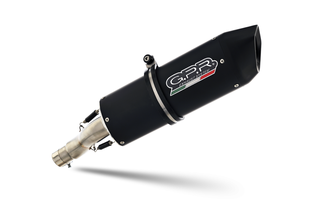 Scarico GPR compatibile con  Bmw F 650 Gs 2004-2013, Furore Nero, Scarico omologato, silenziatore con db killer estraibile e raccordo specifico