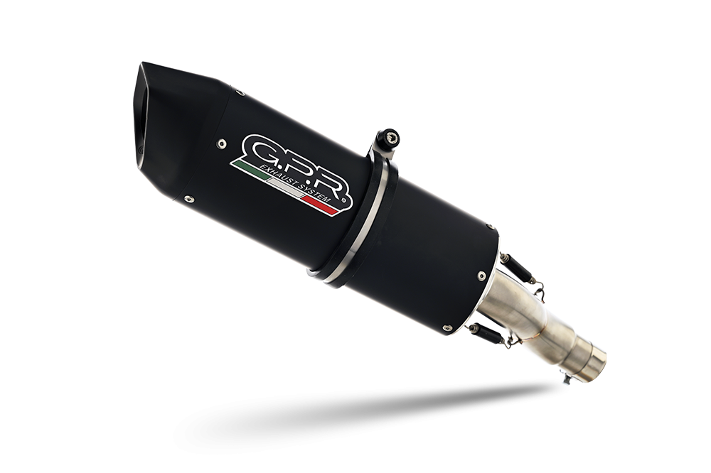 GPR exhaust compatible with  Honda Cbr 650 F 2017-2018, Furore Evo4 Nero, Homologated legal full system exhaust, including removable db killer and catalyst 