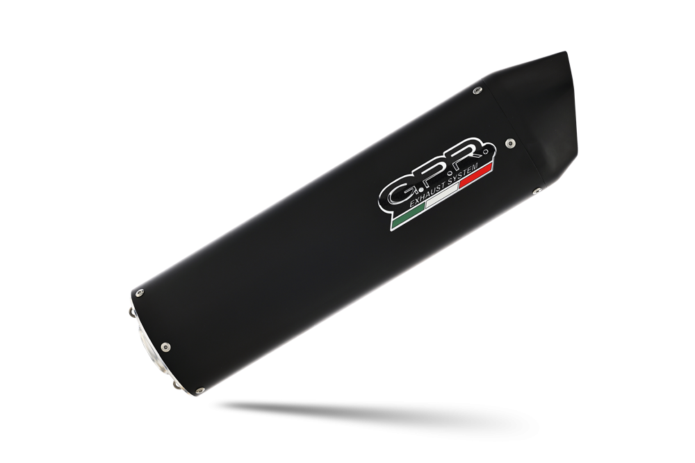Scarico GPR compatibile con  Aprilia Mana 850 Gt 2007-2016, Furore Nero, Terminale di scarico semi-completo, omologato, con db killer estraibile e raccordo specifico