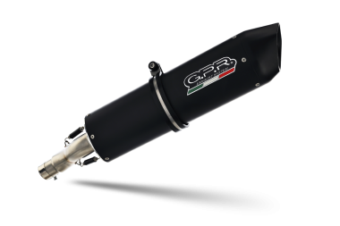 GPR exhaust compatible with  Swm Motorcycles RS 650 R  2017-2018, Furore Nero, Homologated legal slip-on exhaust including removable db killer and link pipe 