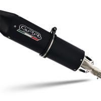 Scarico GPR compatibile con  Suzuki Burgman An 650 2013-2016, Furore Nero, Scarico completo omologato,fornito con db killer estraibile,catalizzatore e collettore