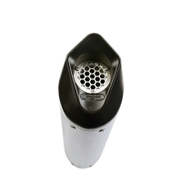 GPR exhaust compatible with  Honda Cbr 650 F 2017-2018, Furore Evo4 Nero, Homologated legal full system exhaust, including removable db killer and catalyst 